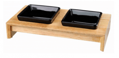 Керамични купички 2x200ml на дървена стойка