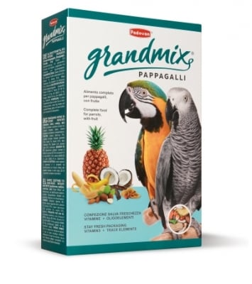 Пълноценнахрана за голями папагали с плодове  Pappagalli GrandMix- две разфасовки