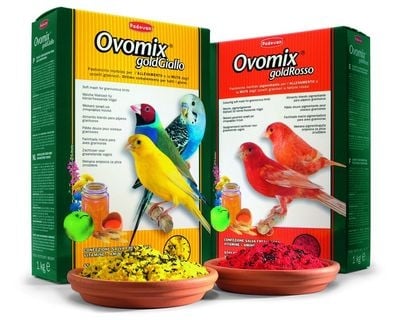 Хранителна добавка за канарчета, вълнисти папагали и екзотични птици Ovomix goldRosso - /червена/ - две разфасовки