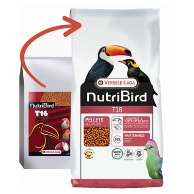 NUTRIBIRD T16 - TOUCAN  10KG- пълноценна екструдирана храна за тукани и други големи плодоядни птици