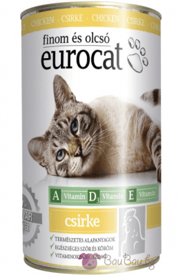 EuroCat Хапки за котки, различни вкусове, 0.415 кг. пиле