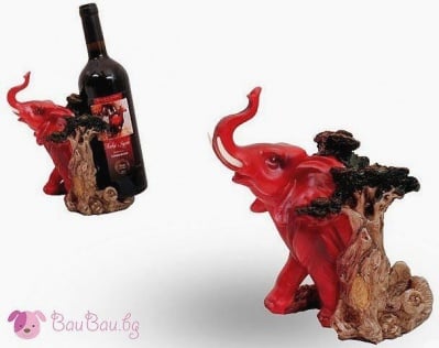 Поставка за вино с формата на слон