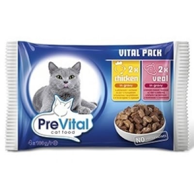 PreVital Pouch Cat 2пиле+2теле х 100гр - 13пак/стек