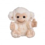 Плюшена играчка бяла маймунка, 15 см.