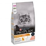 Суха храна за котки PURINA PRO PLAN Elegant Adult, за добро общо състояние и здрави кожа и козина, със сьомга, три разфасовки