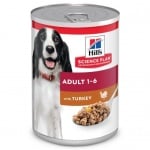 Пълноценна храна за кучета от 1 до 6г. от всички породи Hill’s Science Plan Adult, с пуйка, 370гр