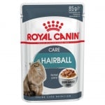 Royal Canin Hairball - Самостоятелна храна за израснали котки, крехки късчета в сос, способства за отделяне на погълнатите косми, помага за поддържане на идеалното тегло, за здрава храносмилателна система 85гр