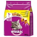 Whiskas - гранула с фин пълнеж, с невероятен вкус на пилешко месо, специално за израснали котки - 0.300кг; 1.400кг; 14.00кг