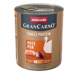 Консервирана храна за куче GranCarno SP Supreme Pure с един източник на протеин, с пуешко месо, 800гр 6 бр. x 400 gr