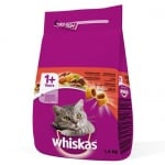 Whiskas - гранула с фин пълнеж, с невероятен вкус на говеждо месо, специално за израснали котки - 0.300кг; 1.400кг; 14.00кг