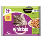 Whiskas Casserole - Пауч в желе за израснали котки над 1 година, 4х85 гр., различни вкусове ПТИЧИ ЯСТИЕ