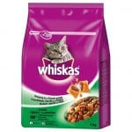 Whiskas - гранула с фин пълнеж, с невероятен вкус на агнешко месо, специално за израснали котки - 0.300кг; 1.400кг; 14.00кг