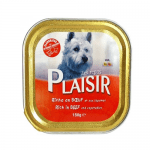 Пастет Plaisir за кучета над 1 година - различни вкусове, 300 гр.