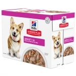 Hill’s Science Plan Small & Mini Adult Dog Stew, Пауч за куче от дребна порода, задушено със зеленчуци и пилешко, 12брх80гр