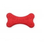 Pet Nova, дентална играчка за куче - назъбена кост, 10,5см, червена, с телешки аромат