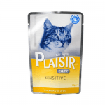 Пауч за котки Plaisir с чувствителен стомах - с птиче месо в сос Грейви