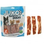 JuKo, Лакомство за куче и коте, Ленти от сушено патешко месо и риба треска, 250гр