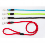 Повод въже за куче Ексклузив, различни размери и цветове, Миазоо ф12мм/60см черно, светлоотразителни нишки
