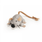 Играчка за котки - Мишка с опашка от въже, 7 см