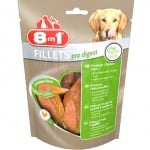 Лакомство за куче 8in1 Филенца Pro Digest S - Пилешки филенца, обогатени със съставки, които поддържат правилното храносмилане на Вашето куче