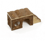 Дървена къщичка за дребни гризачи - морско свинче, чинчила, зайче, порче