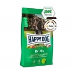 Happy Dog Sensible India, Храна за чувствителни кучета, Вегетарианска, С грах, ориз и куркума