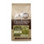 Quattro, No Grain, Junior, Duck, храна без зърно за подрастващи кучета от малки породи, с патица, 1,5 кг 1,5 кг