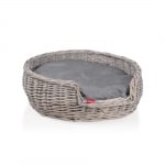 Tommi Wicker Basket Round, Ратаново легло за кучета и котки, 50x50x17cm