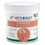 Vet`s Best Eye Round pads, почистващи тампони за очи, с Алое, 100бр