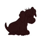 Деко фигурка куче, Filz, 50 mm, тъмнокафяво