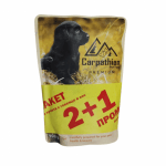 Carpathian Pet Food - пауч за малки кученца, ПРОМО говеждо в сос - 16+8 х 100 г