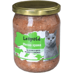 Leopold Cat храна за котки с говеждо месо, буркан, 6х460 г