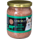 Leopold Dog храна за кучета с говеждо и зеленчуци, буркан, 6х500 г