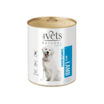 4Vets Dog Natural консервирана храна за кучета с агнешко, 800 г