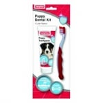 Beaphar Puppy Dental Kit – паста за зъби 25гр + четка за малки кученца