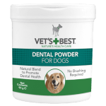 Vet`s Best Dental Powder Dog, дентална пудра за кучета, с водорасли и Спирулина, 90гр