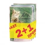 Carpathian Pet Food - пауч за котка, ПРОМО 16 бр скумрия със зеленчуци в сос + 8 бр патица в желе х 100 г