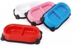 Двойна купа пластик с гумени крачета - различни размери и цветове 26/13,5см червена