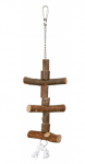 Естествена дървена играчка за птици - 40см.