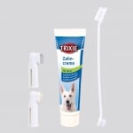Zahn - Creme - Комплект паста + двойна четка за зъби за кучета + 2 допълнителни накрайника за пръст, 100 гр.