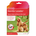 Beaphar Gentle Leader повод срещу дърпане за куче, червен, средни породи