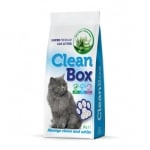 CLEAN BOX Super Premium Алое Вера, постелка за котешка тоалетна, фин бял бентонит, 5 л