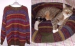 Направете легло за домашен любимец от стария си пуловер