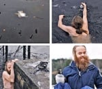 Норвежец се хвърля в замръзнало езеро, за да спаси давеща се патица
