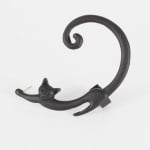 Арт обеца с 3D ефект - Черната котка