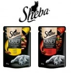 Sheba - Пауч за котки с различни вкусове, 85 гр.