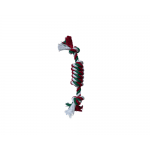 anipro Играчка въже с възел бяло/зелено/червено 28 см, 70-80 г